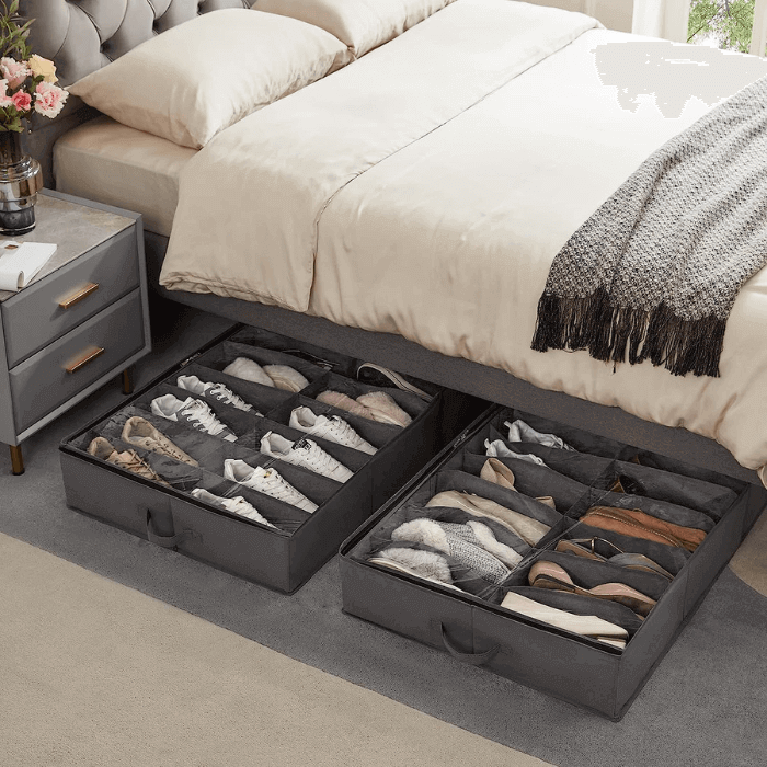 Under-Bed Shoe Storage | Mess-Free & Dust-Proof - Medaid International