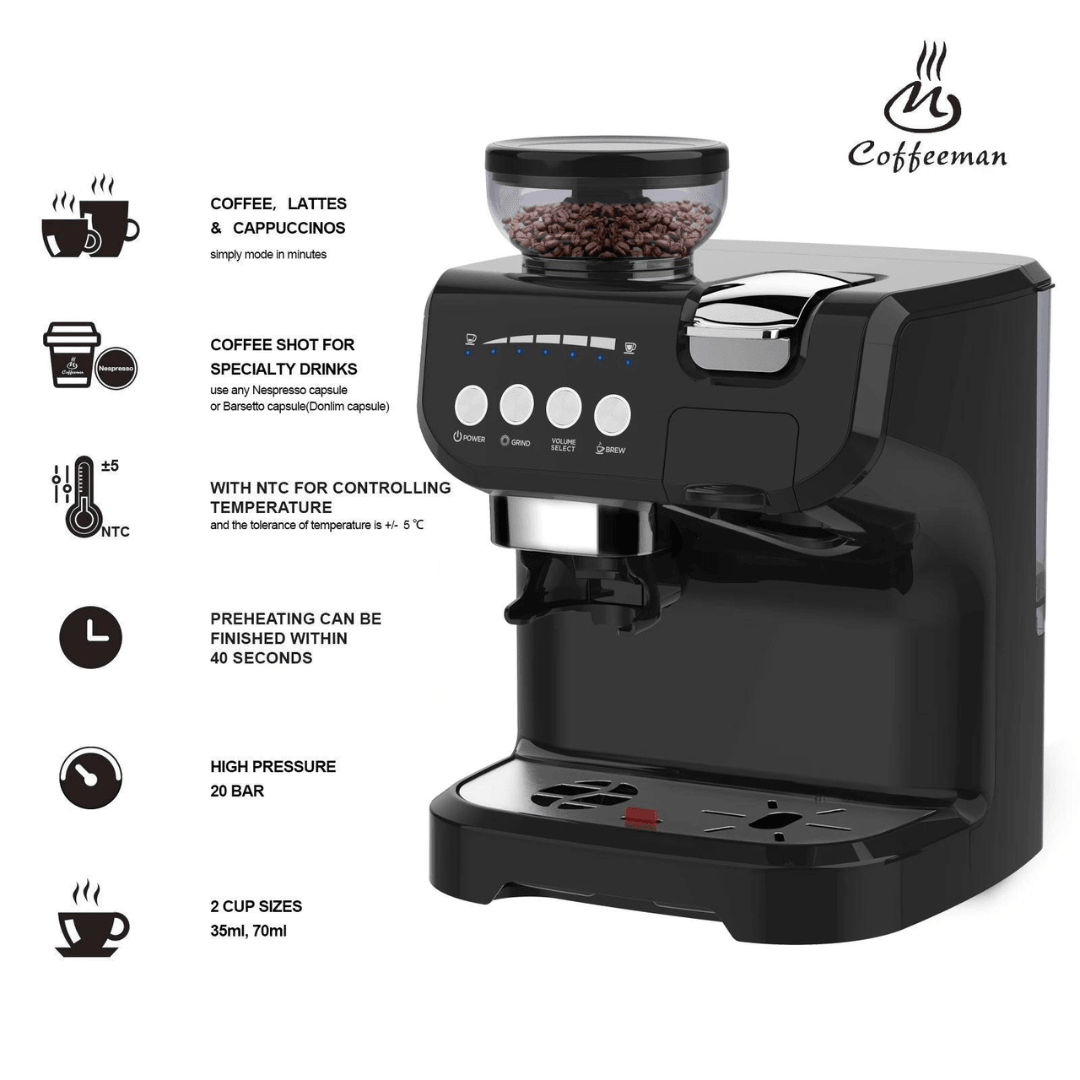 Unique Multi Capsule Coffee Machine With Grinding