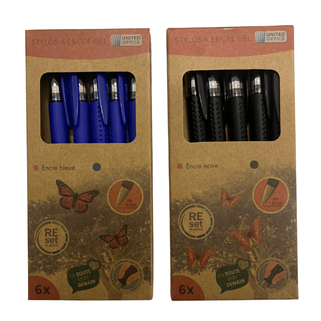 United Office® 6pc Gel Pen Set | 0.5mm Fine Precision