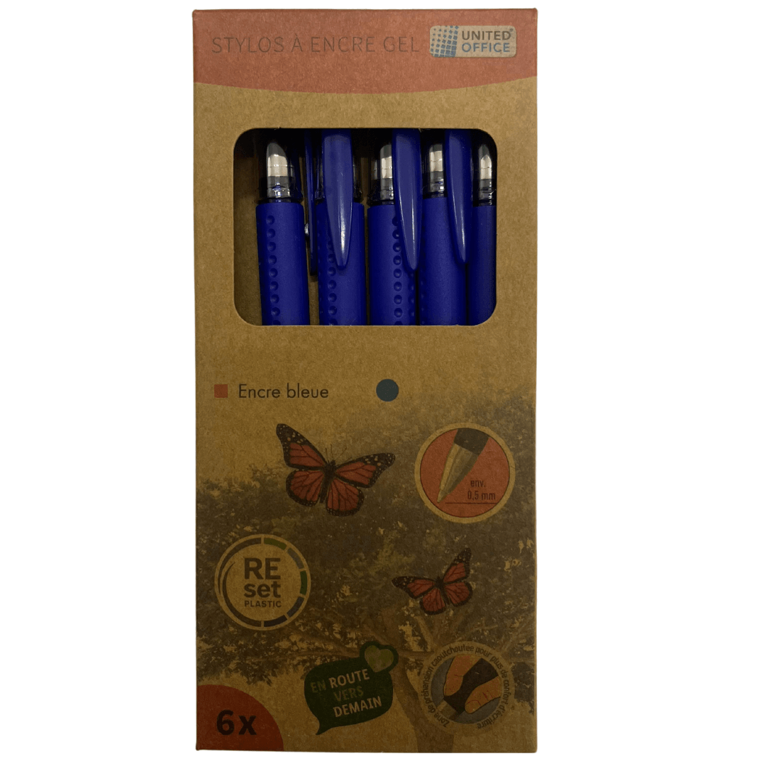 United Office® 6pc Gel Pen Set | 0.5mm Fine Precision