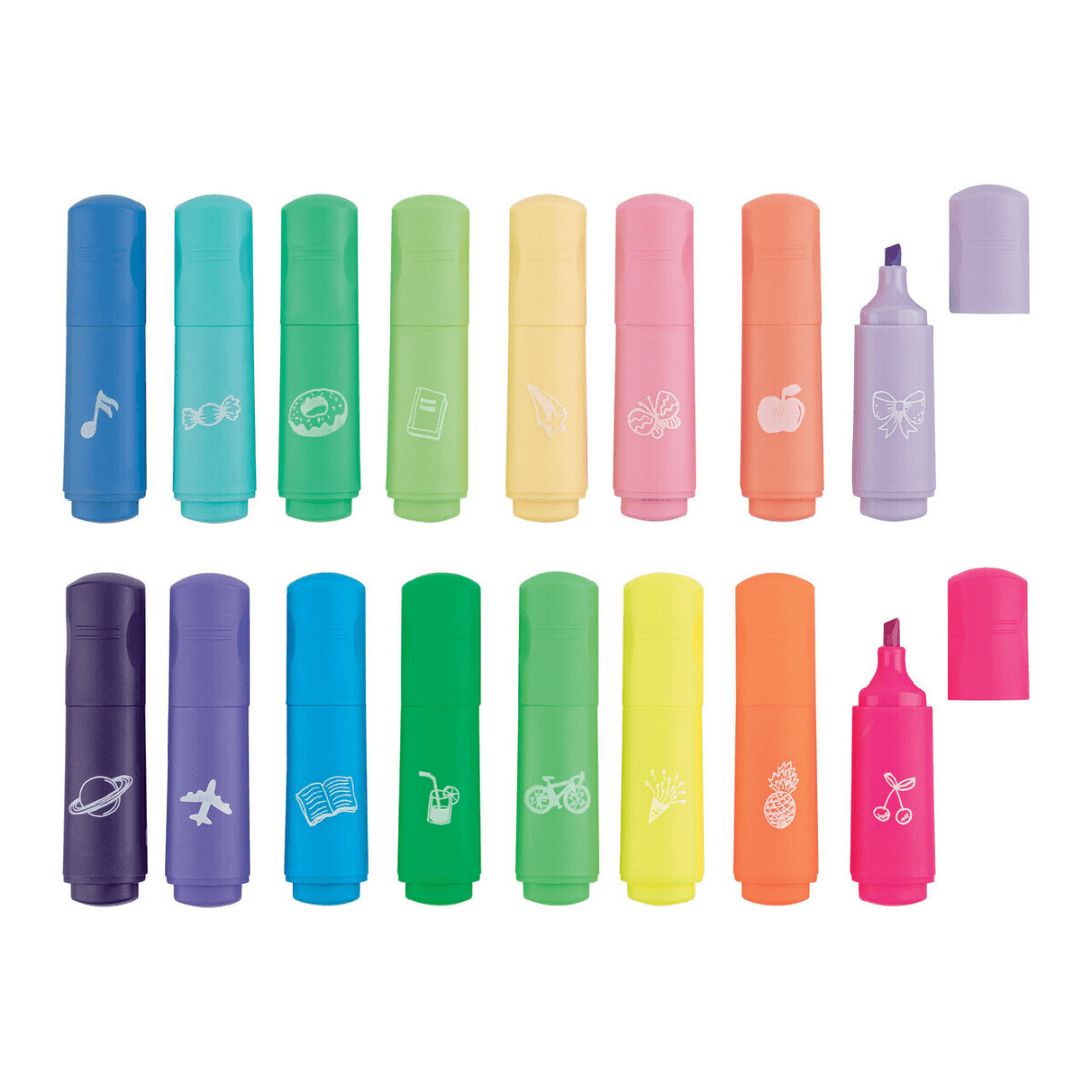 UNITED OFFICE® 8 Mini Highlighters