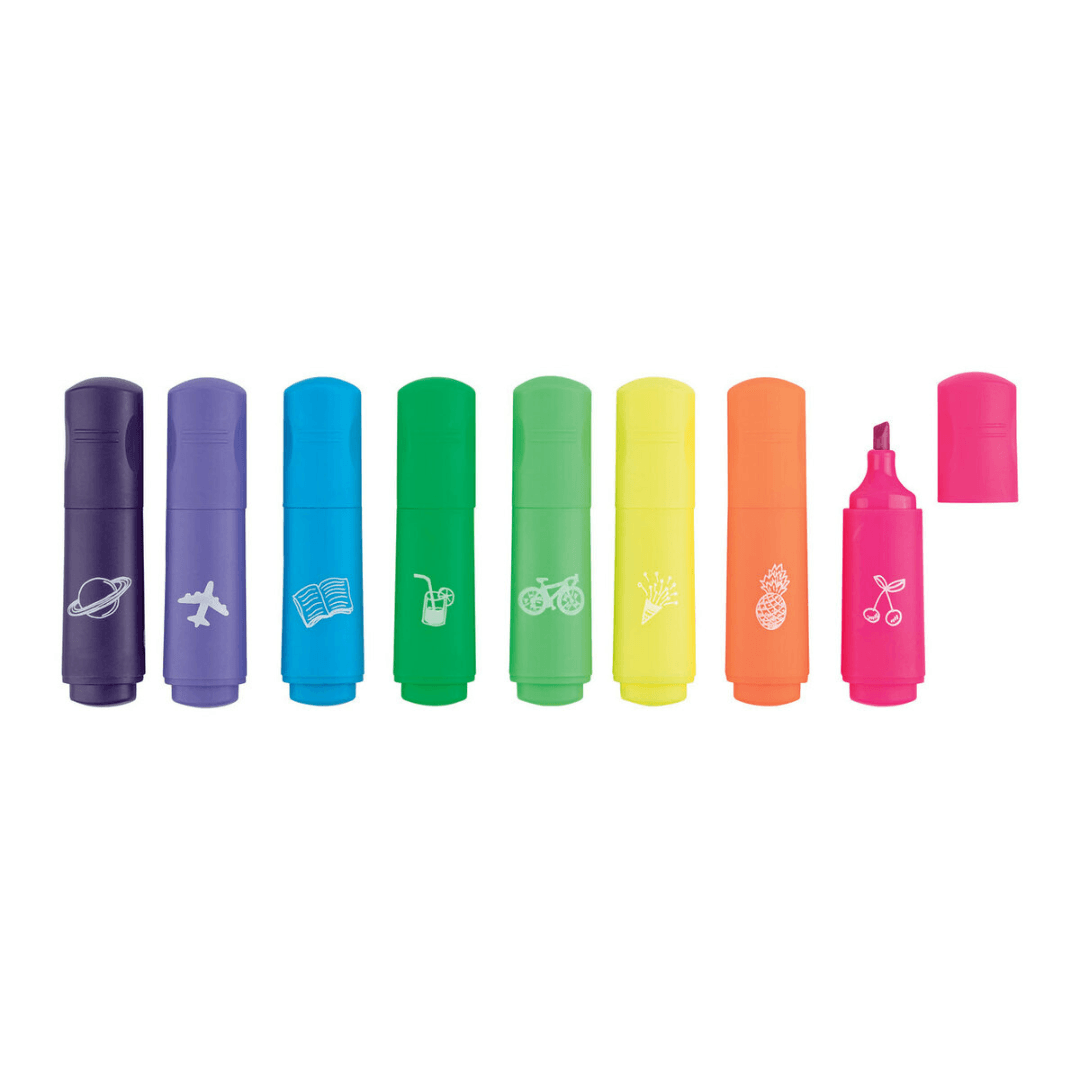 UNITED OFFICE® 8 Mini Highlighters