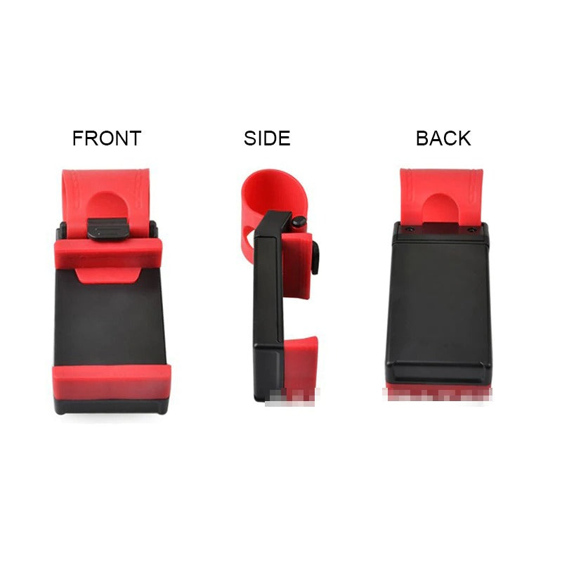 Universal Car Steering Wheel Mobile Phone Holder Mount Buckle Socket Holder Bike Clip Navigation