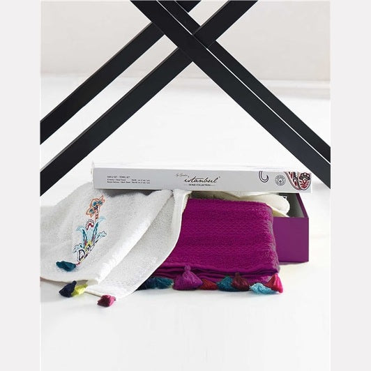 Style up towel set fushia