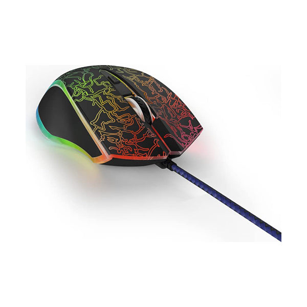 uRage Reaper 220 Illuminated Gaming Mouse - Non-Slip Wired Gaming Mouse with Omron Click Switches, 4800 dpi Avago Sensor and 6 Programmable Buttons