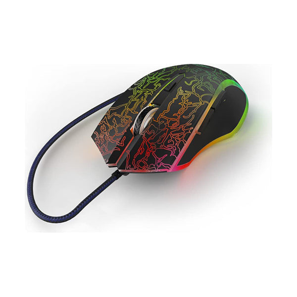 uRage Reaper 220 Illuminated Gaming Mouse - Non-Slip Wired Gaming Mouse with Omron Click Switches, 4800 dpi Avago Sensor and 6 Programmable Buttons