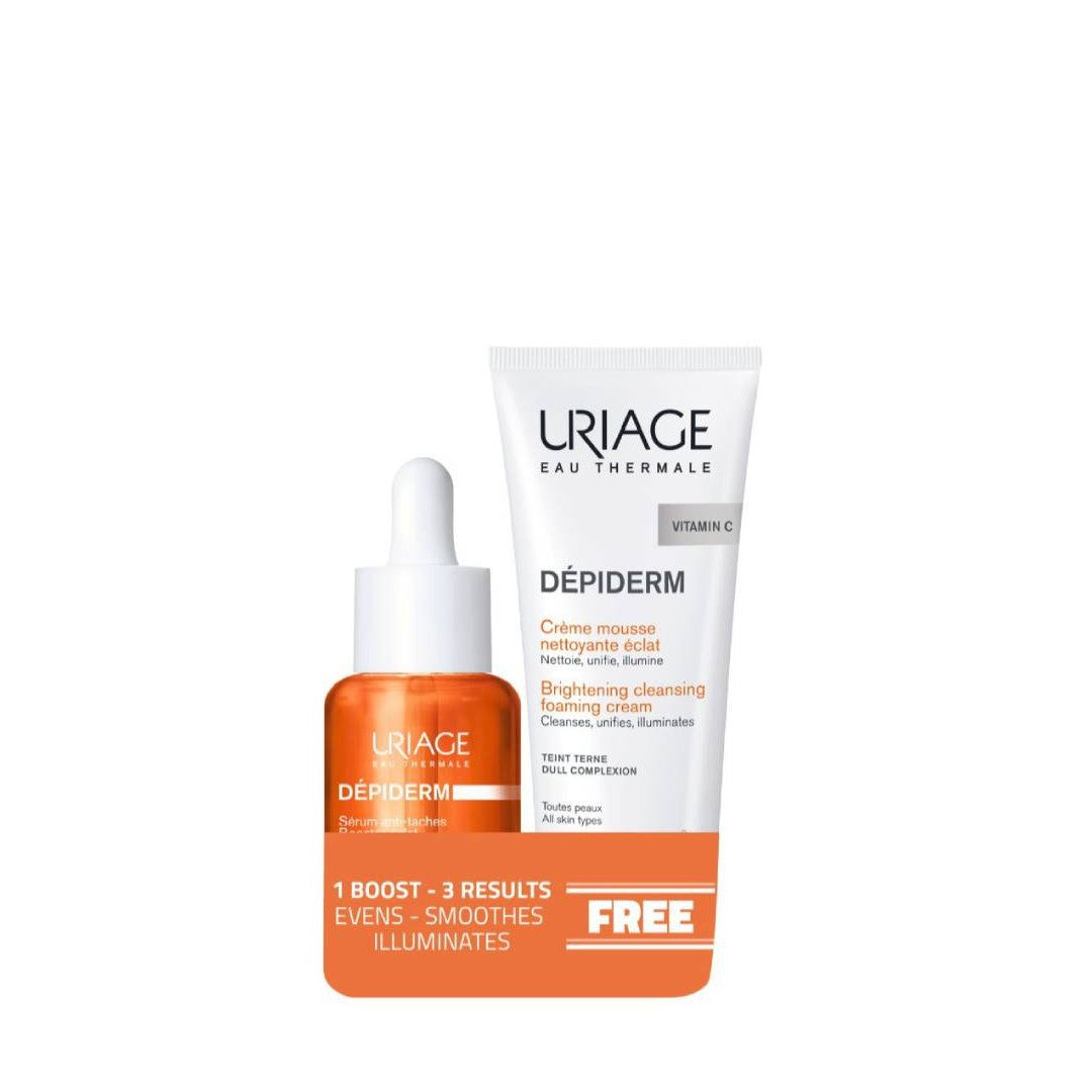 Uriage Depiderm brightening booster serum + Depiderm Mousse Nettoyante Eclat - Offer