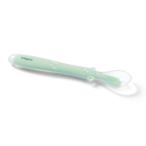 BabyOno - Silicone Flexible Spoon - Mint New