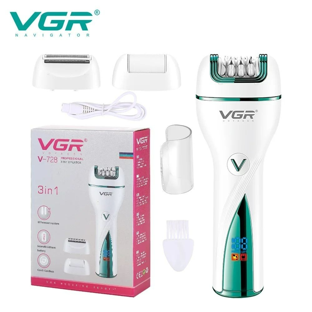 3In1 Women Epilator Electric Female  Hair Removal Vgr V728 - Medaid International