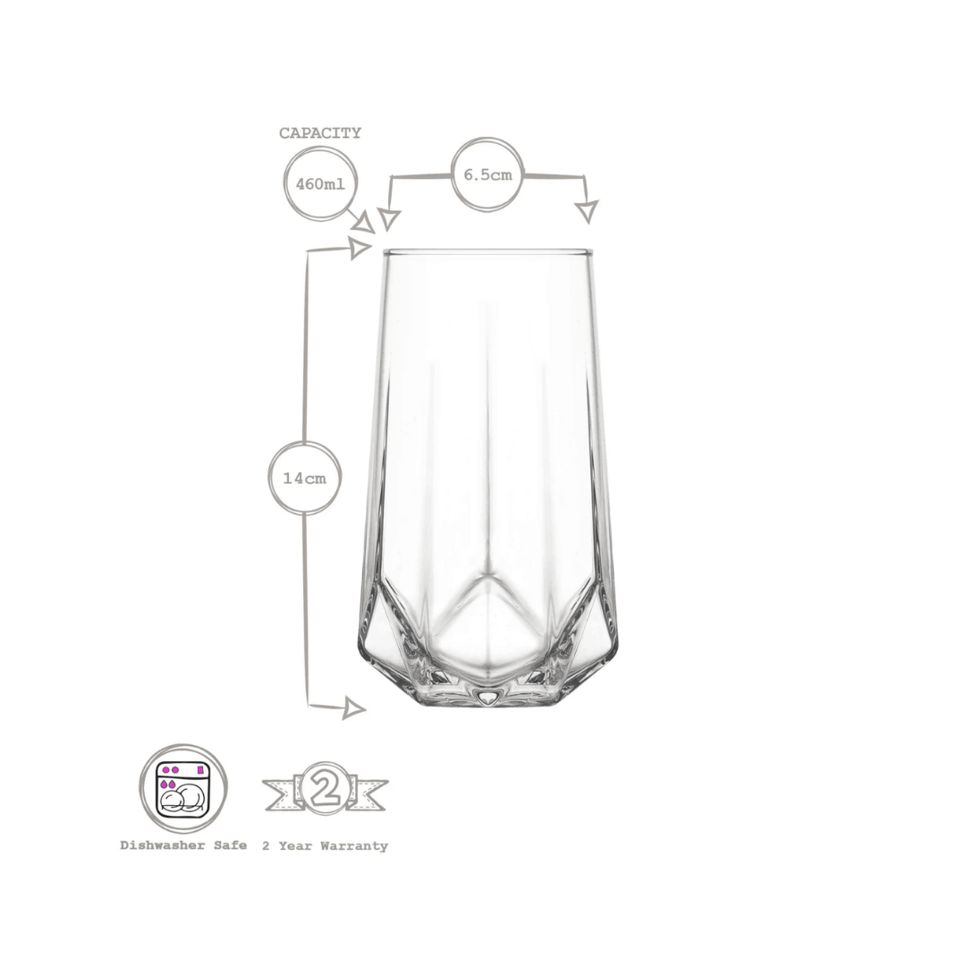 Valeria Set of 3 Soft Drink Glasses 460ML