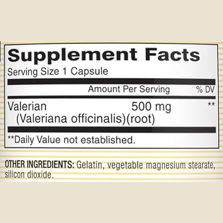 Mason Natural Valerian Root 500 mg 60 Capsules