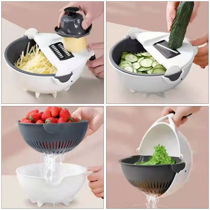 Smart Vegetable Slicer & Strainer Bowl | 9-in-1 - Medaid International