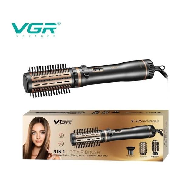 VGR V-496 Personal Care 3 In 1 Hot Air Brush Smooth Comb Electronic