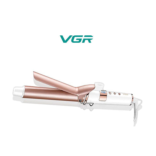 VGR V-578 Professional Electric Hair Curling Wand - Fast Heating Curling Iron 25mm Ceramic Hair Curler with 230° C Max Heat Setting, Adjustable Heat and LED Display