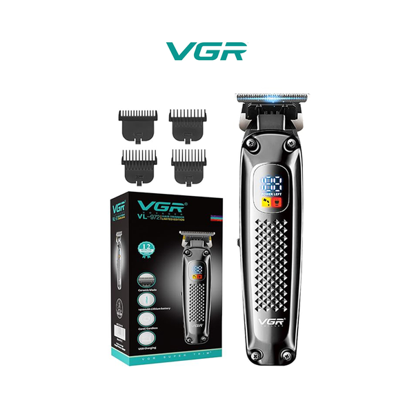 VGR V-972 Limited Edition Professional Hair Clipper,Trimmer for men with Digital LED Display,4 Cutting Combs,180min Runtime,1400mAh Lithium Battery