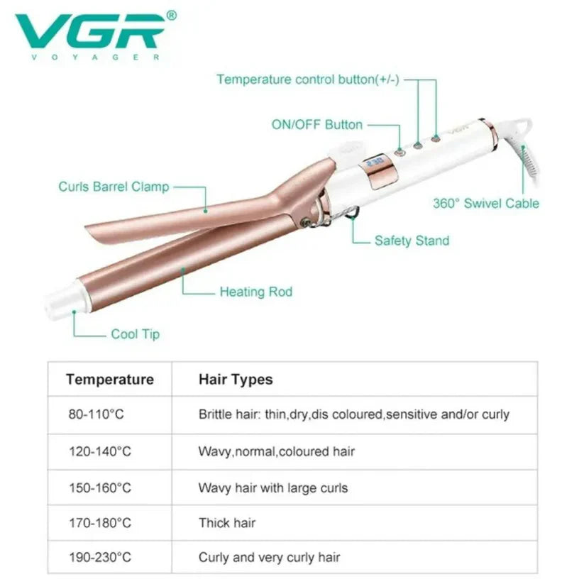 VGR Professional Hair Curling Iron V578