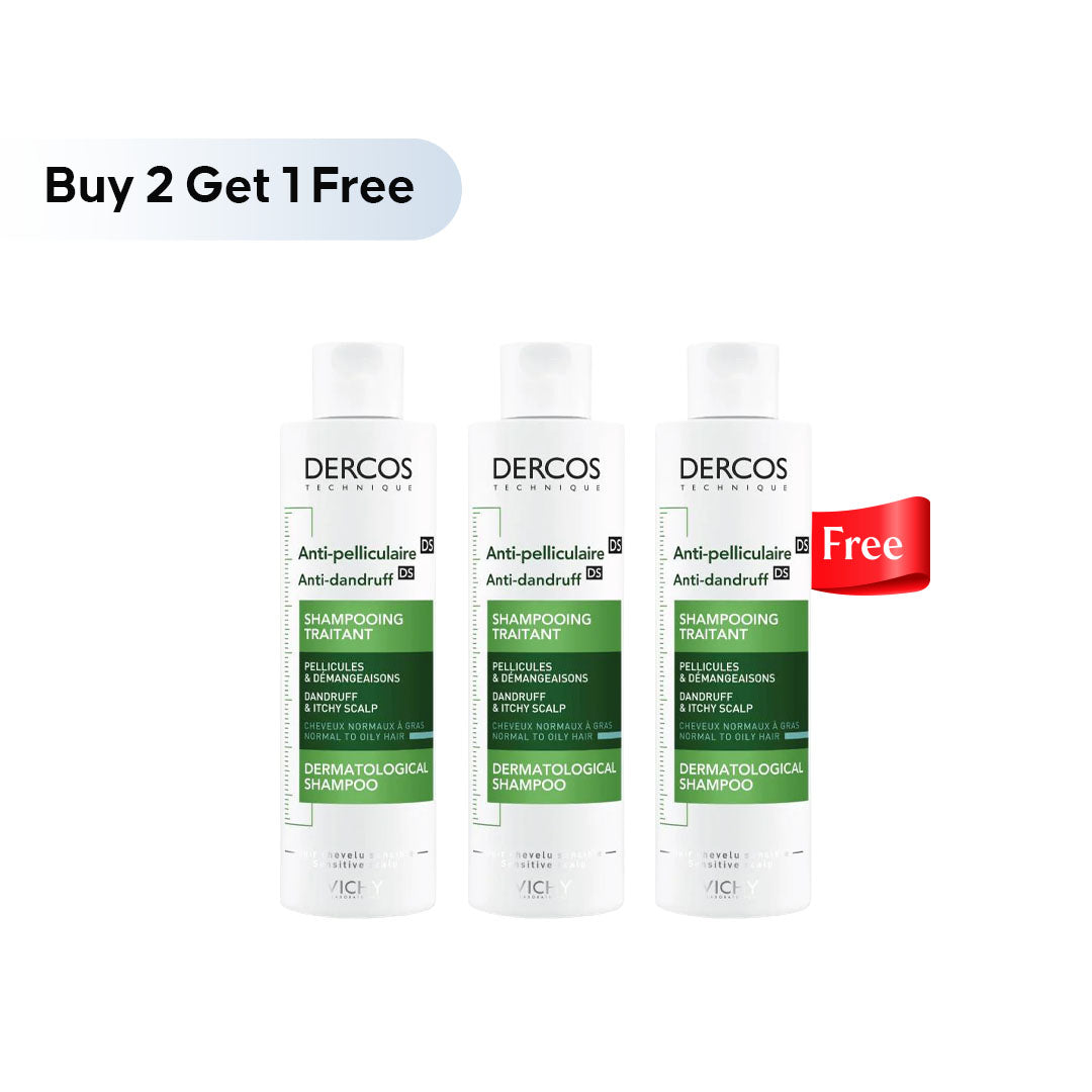 Vichy Dercos Anti-Dandruff Ds Shampoo - Normal To Oily Hair - Trio