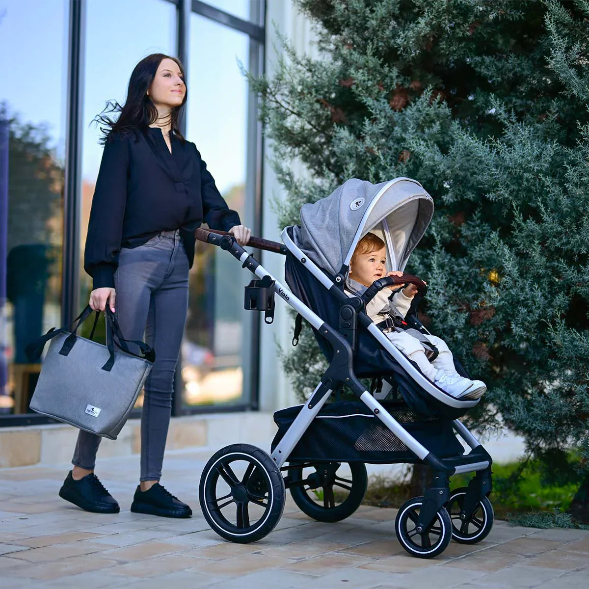 Lorelli - Baby Stroller - Viola 3in1 With Transformable Seat - Beige - Travel System