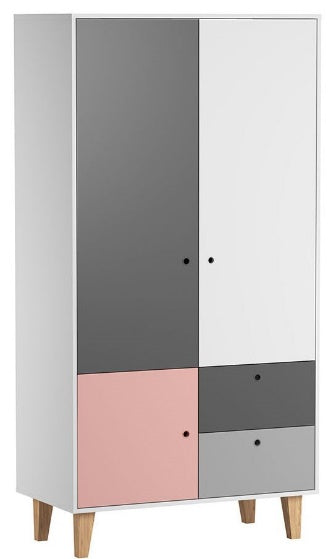 Vox - Wardrobe - Concept - White,Graphite,Grey,Pink