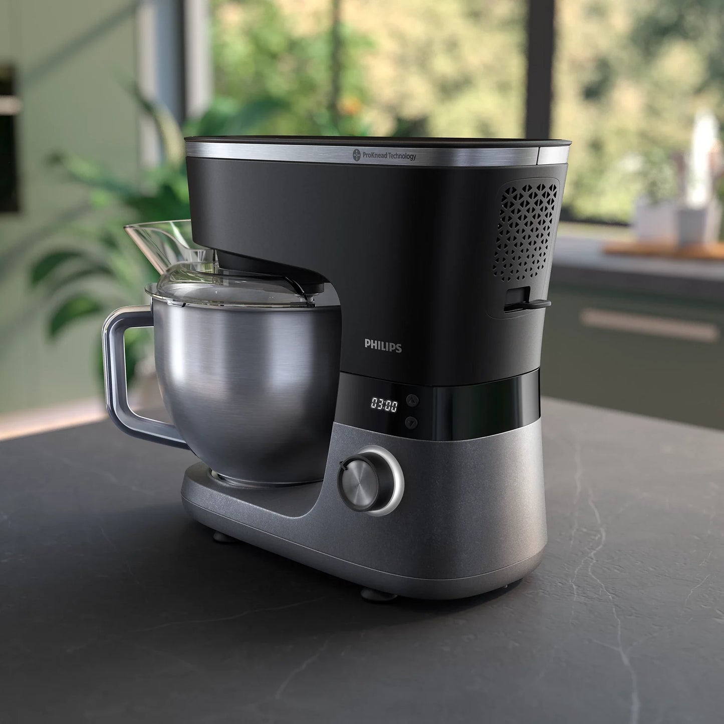 Philips, Series 7000 Kitchen Machine, Black And Silver – Hr7962