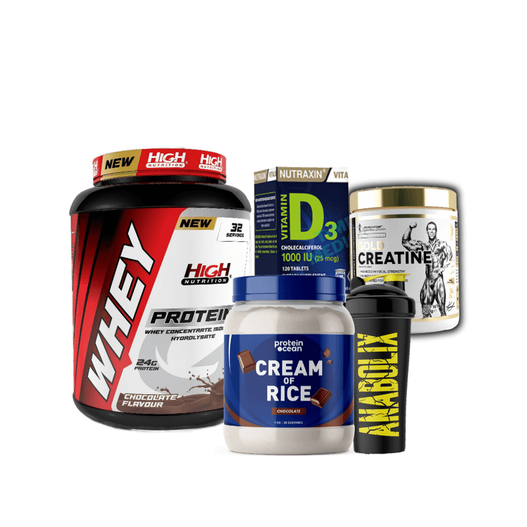 Whey + Carbs + Creatine + Vitamin D