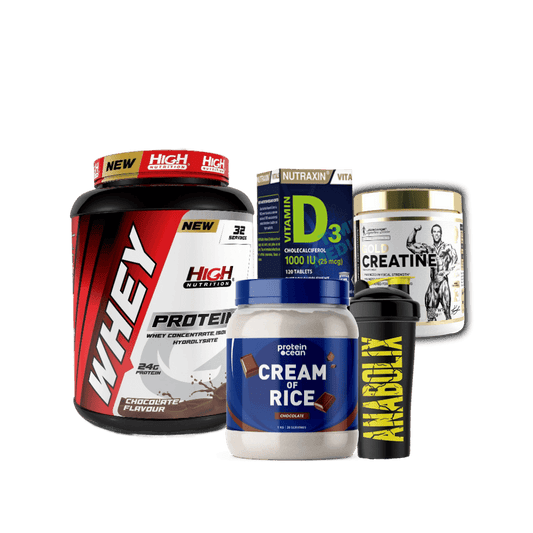 Whey + Carbs + Creatine + Vitamin D