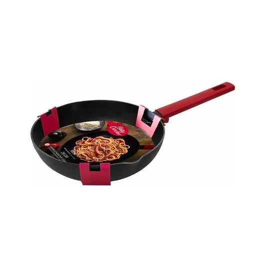 Forged Aluminum Wok Black/Red,28Cm Thickness 2.8Mm By Betty Crocker