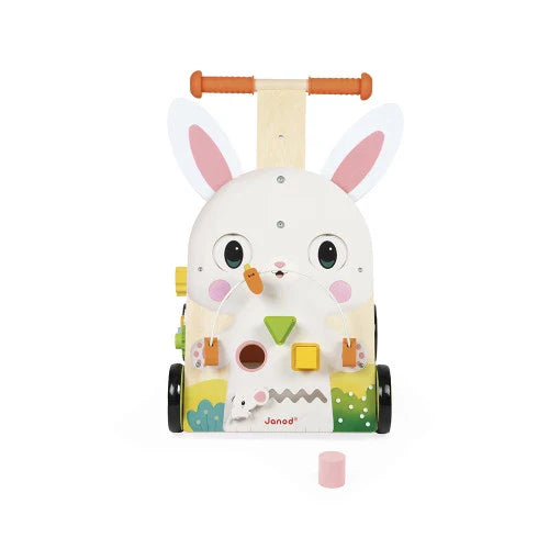Janod - Wooden Rabbit Multi Activity Cart