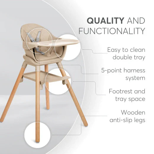 Kikkaboo - Highchair 6in1 - Beige - 2024