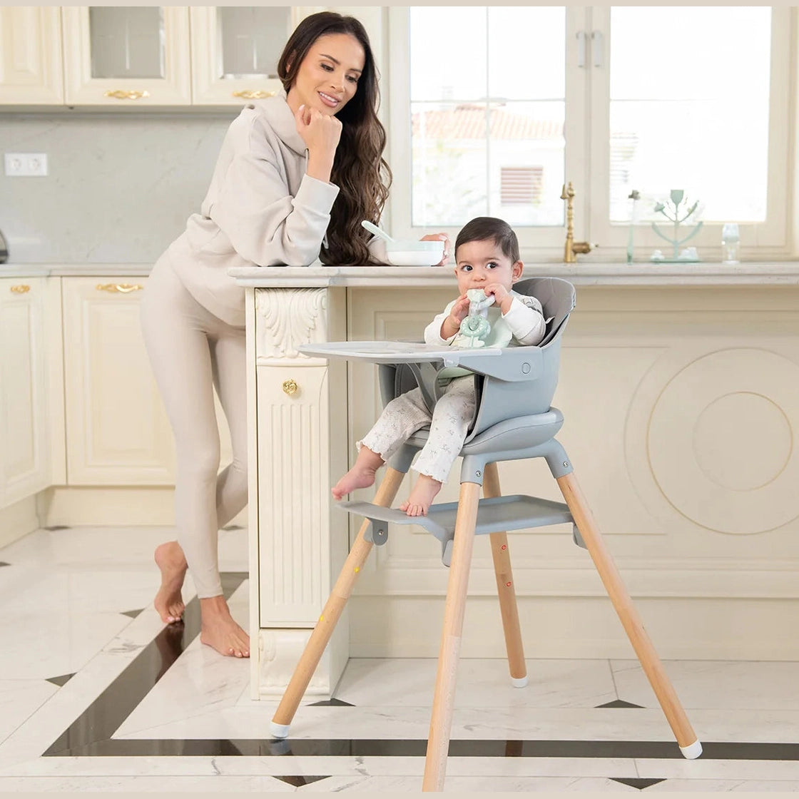 Woody Beige Highchair 6in1
