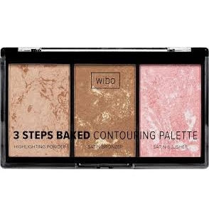 Wibo 3 Steps Baked Contouring, Highlighter and Blush Palette