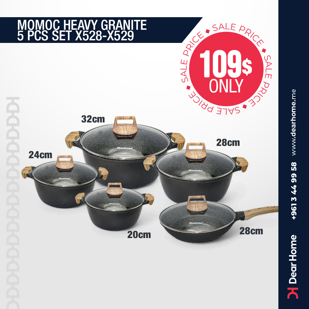 MOMCOC HEAVY GRANITE 5PCS SET  X528/X529