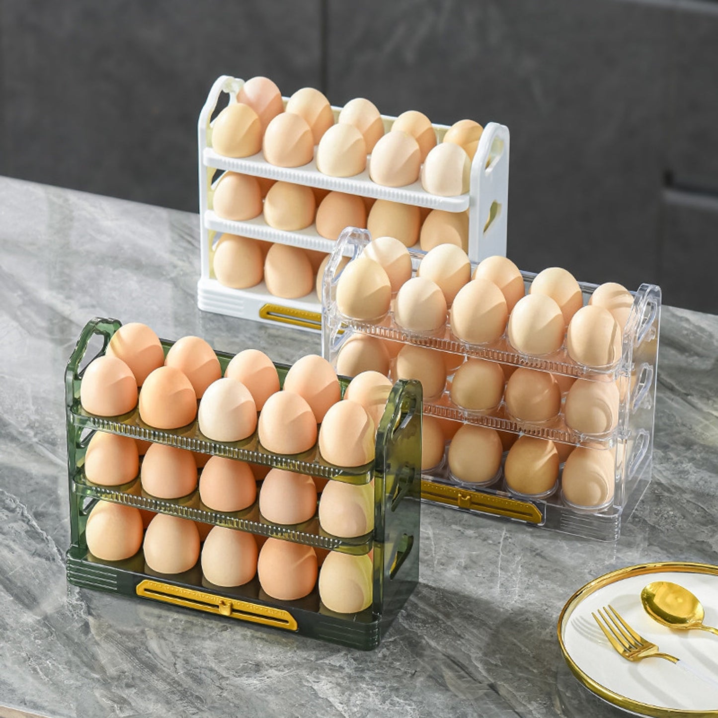Egg Storage Box 30 pcs Kitchen Organizer