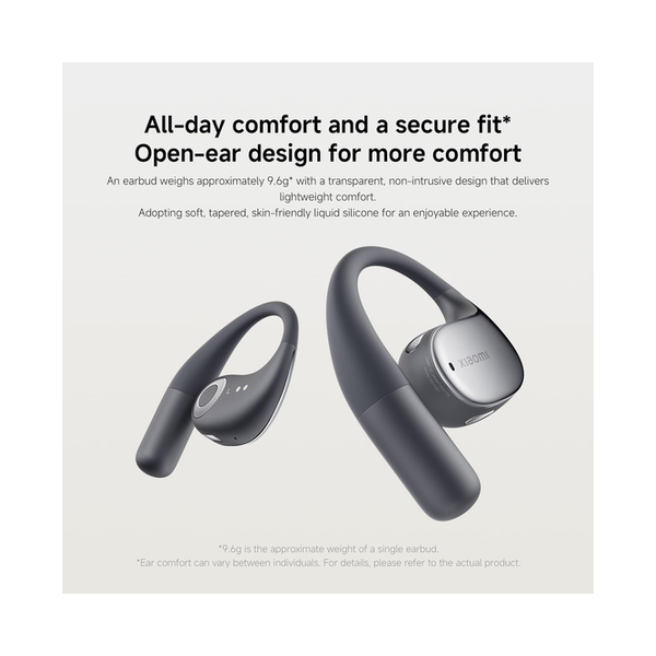Xiaomi OpenWear Stereo - True Wireless Bluetooth Headphone, Open-ear design, Hi-Res Audio, 17x12mm dynamic driver, 10mm sound leakage reduction driver, Up to 38.5h batterylife