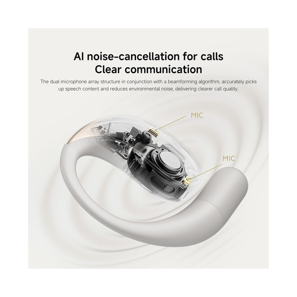 Xiaomi OpenWear Stereo - True Wireless Bluetooth Headphone, Open-ear design, Hi-Res Audio, 17x12mm dynamic driver, 10mm sound leakage reduction driver, Up to 38.5h batterylife