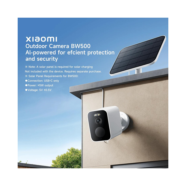 Xiaomi Outdoor Camera BW500: 2.5K Battery Security Camera Wireless with Color Night Vision, Optional Solar Panel, IP67 Weatherproof, 136° Wide View Home