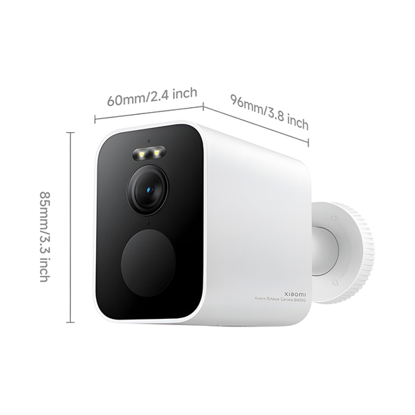 Xiaomi Outdoor Camera BW500: 2.5K Battery Security Camera Wireless with Color Night Vision, Optional Solar Panel, IP67 Weatherproof, 136° Wide View Home