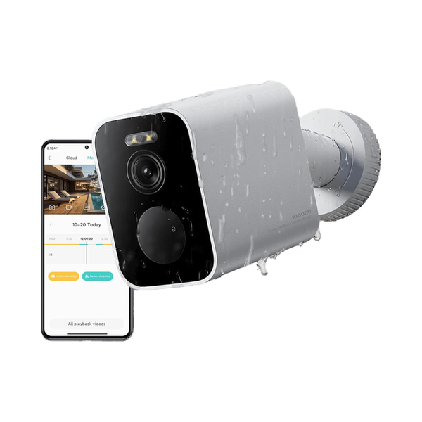 Xiaomi Outdoor Camera BW500: 2.5K Battery Security Camera Wireless with Color Night Vision, Optional Solar Panel, IP67 Weatherproof, 136° Wide View Home