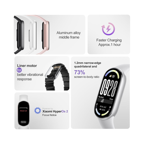 Xiaomi Smart Band 10 Ceramic Edition Pearl White | 1.72''AMOLED Narrow-edge Quadrilateral Display | Professional Workout Analysis | Up to 21-days Battery Life