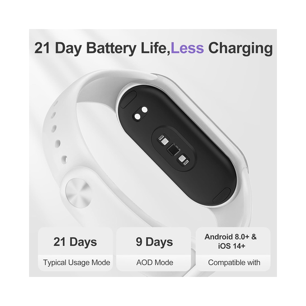 Xiaomi Smart Band 10 Ceramic Edition Pearl White | 1.72''AMOLED Narrow-edge Quadrilateral Display | Professional Workout Analysis | Up to 21-days Battery Life