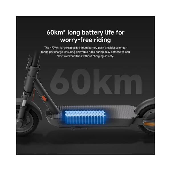Xiaomi Electric Scooter 5, front dual-spring shock absorbers, 60km long battery life, 10-inch tubeless tires, 700W Max. power, 18% Max. incline