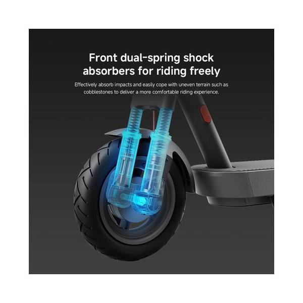 Xiaomi Electric Scooter 5, front dual-spring shock absorbers, 60km long battery life, 10-inch tubeless tires, 700W Max. power, 18% Max. incline