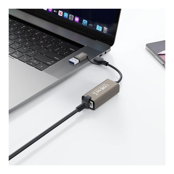 XO-HUB018 USB-A/USB-C to 1 RJ45 Network Converter - Network Up to 100M