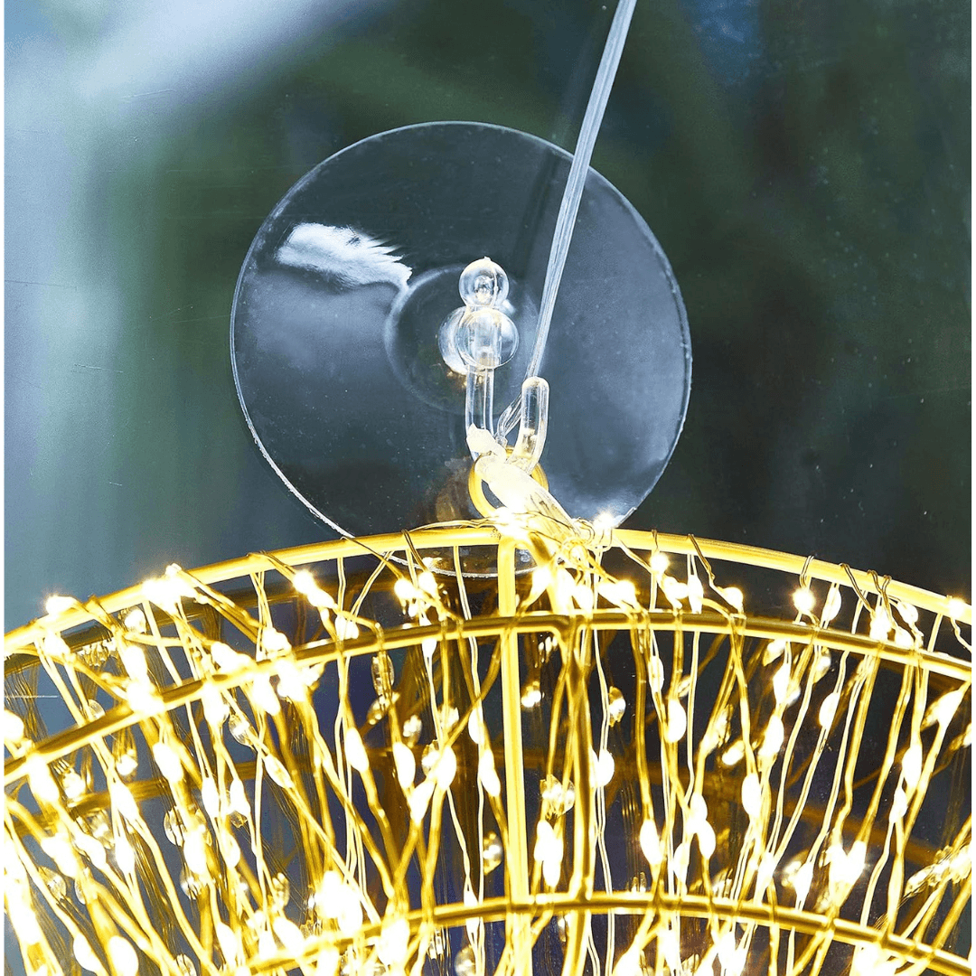 XXL LED Light Wreath in Gold 1000 Micro LEDs 50 cm Diameter with Timer Function Suitable for Indoor and Outdoor Use
