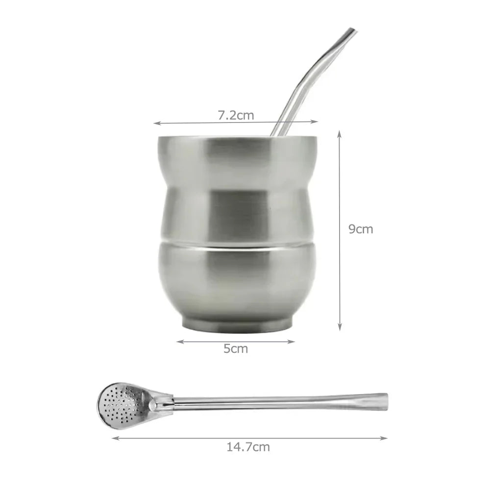 Phoneix Mate cup stainless steel double wall & straw