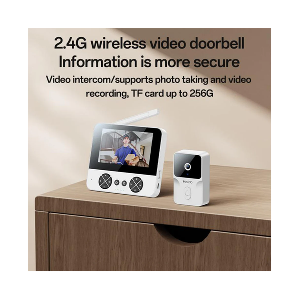 Yesido KM27 Doorbell, 4.3 inch Screen, Wi-Fi, 2K