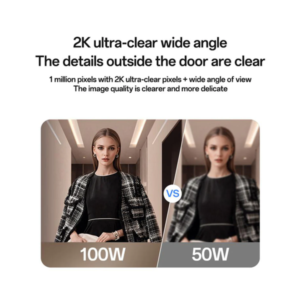 Yesido KM27 Doorbell, 4.3 inch Screen, Wi-Fi, 2K