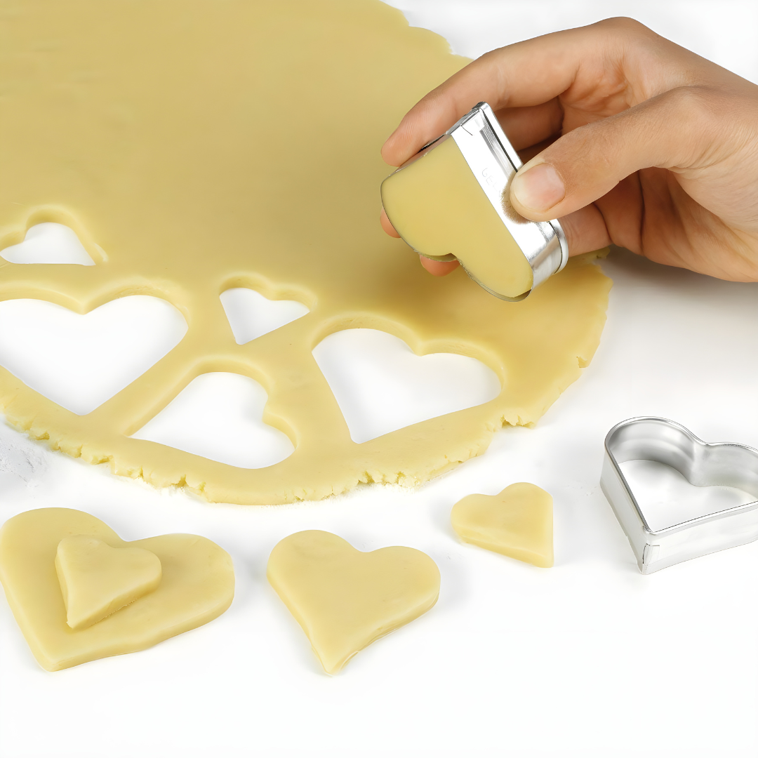 ZENKER Heart Shape Cookie Cutter Set – 3 Stainless Steel Pieces