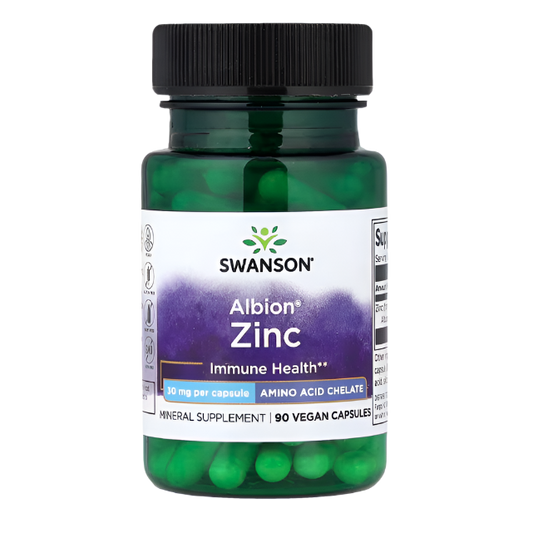 Swanson Albion® Zinc – 30 mg, 90 Vegan Capsules